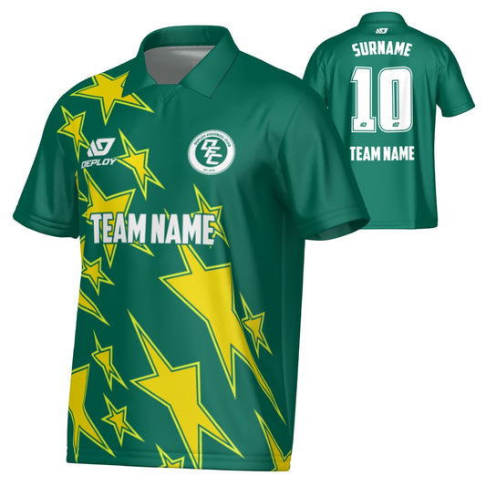 Stars Collared Jersey - Green