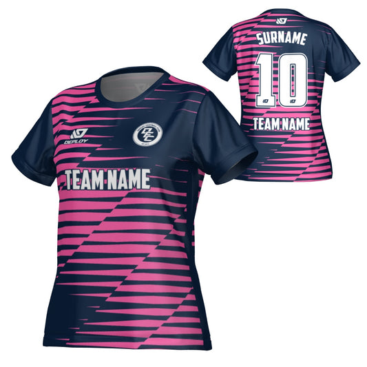 Static Womens Jersey - Navy & Pink