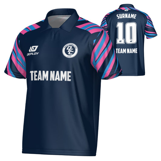 Surge Collared Jersey - Navy & Pink