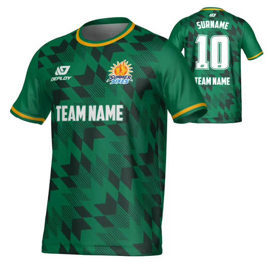 SUTHERLAND SHIRE FA SUMMER - LEAVES - GREEN & BLACK