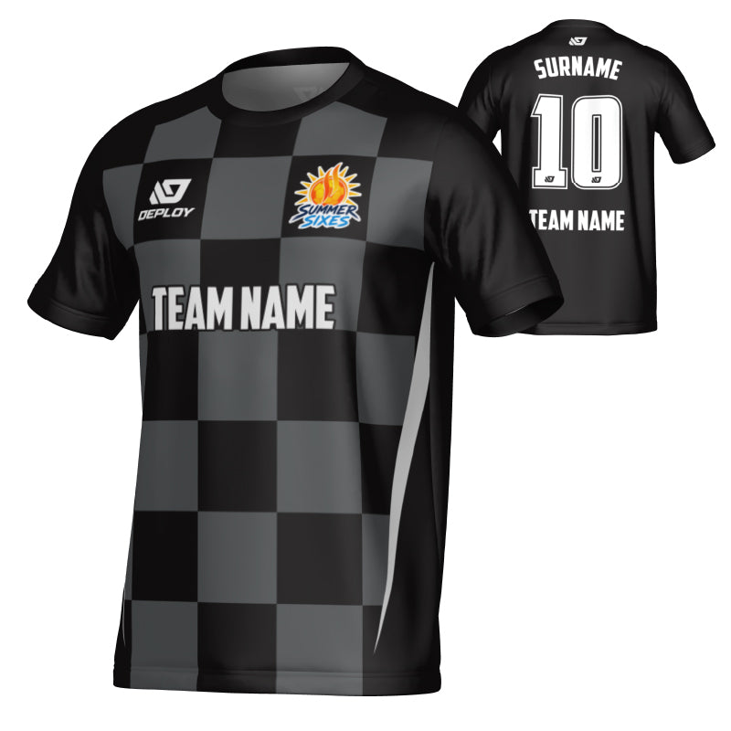 SUTHERLAND SHIRE FA SUMMER - CHECKERS - BLACK