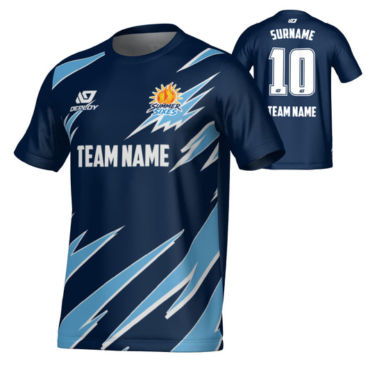 SUTHERLAND SHIRE FA SUMMER - SHARP - NAVY & SKY BLUE