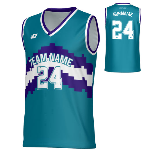 Altitude Basketball Jersey - Teal & Purple