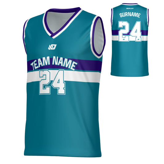 Champion Basketball Jersey - Teal & Purple