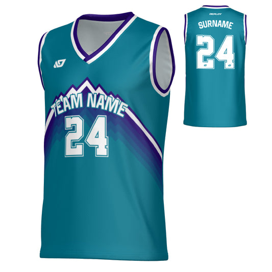 Horizon Basketball Jersey - Teal & Purple