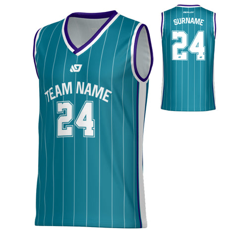 Vortex Basketball Jersey - Teal & Purple
