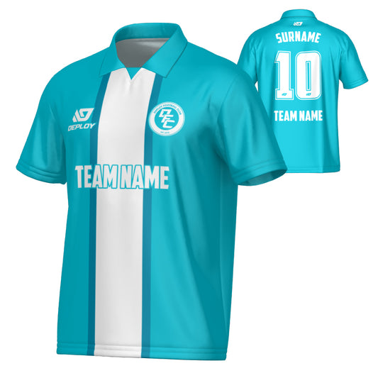 Stripe Collared Jersey - Teal