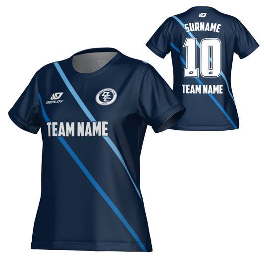Tracks Womens Jersey - Navy & Sky Blue