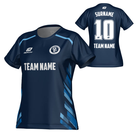 Turbo Womens Jersey - Navy & Sky Blue