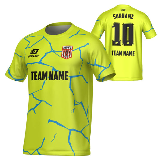 MOSS VALE FC SUMMER - CRACKS - NEON YELLOW