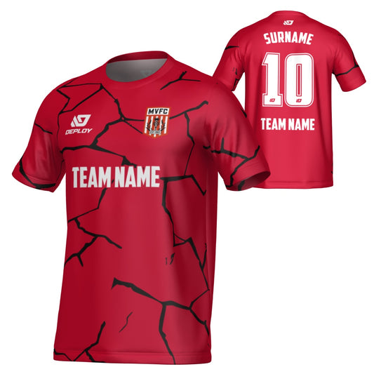 MOSS VALE FC SUMMER - CRACKS - RED