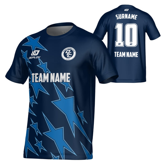 Stars Jersey - Navy & Sky Blue