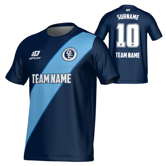 Sash Jersey - Navy & Sky Blue