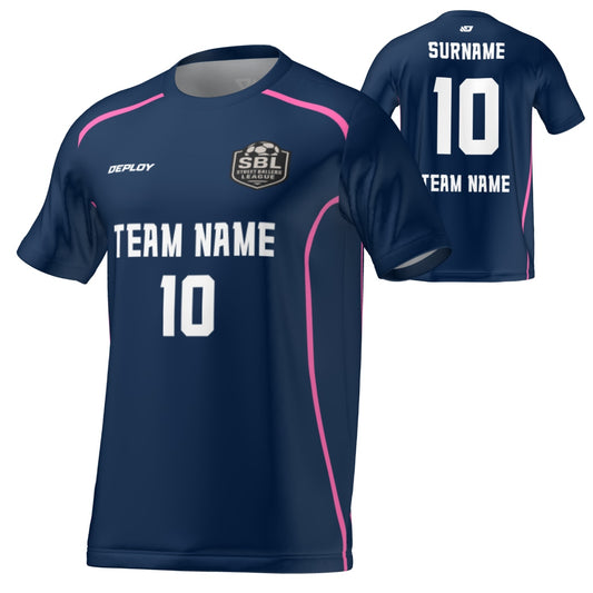 Street Ballers League - Flight Jersey Lines- Navy/Pink