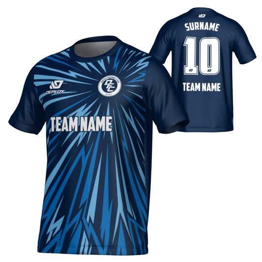 Burst Jersey - Navy & Sky Blue