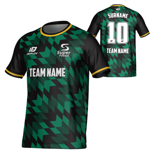 SUPER FUTSAL - LEAVES - BLACK & GREEN