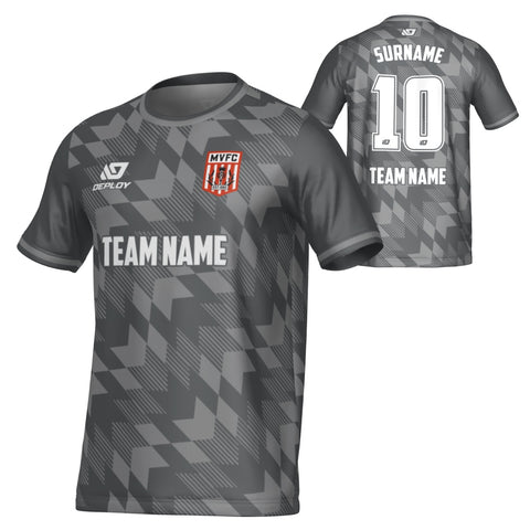 MOSS VALE FC SUMMER - LEAVES - GREY