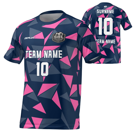 Street Ballers League  - Flight Jersey Fragments - Navy/Pink