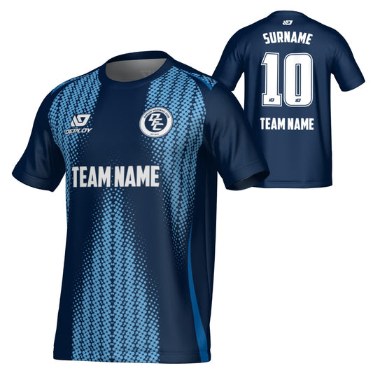 Half Tone Jersey - Navy & Sky Blue