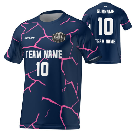 Street Ballers League - Flight Jersey Cracks - Navy/Pink