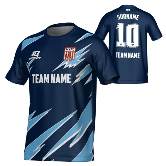 MOSS VALE FC SUMMER - SHARP - NAVY & SKY BLUE