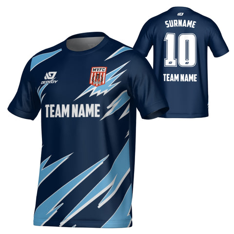 MOSS VALE FC SUMMER - SHARP - NAVY & SKY BLUE