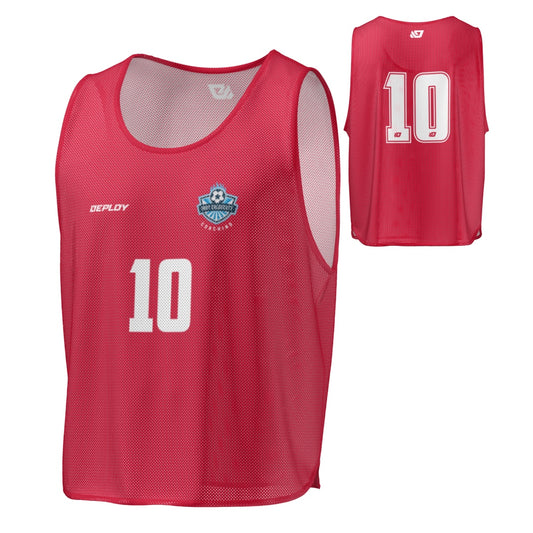 Troy Cladecutt Coaching - Training Mesh Bibs Red