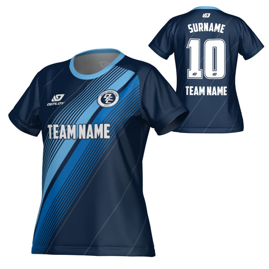 Velocity Womens Jersey - Navy & Sky Blue