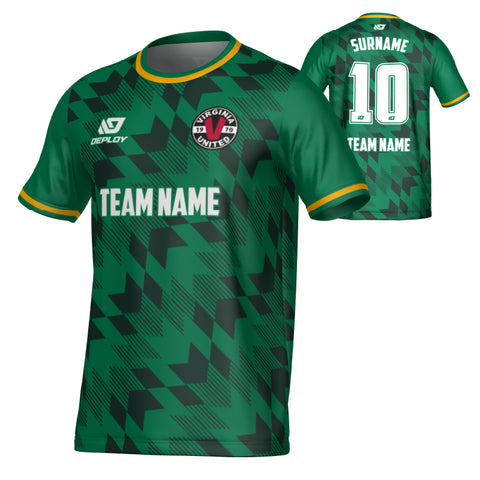 VIRGINIA UNITED SUMMER - LEAVES - GREEN & BLACK