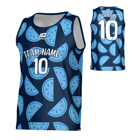 Watermelon Sports Singlet - Navy
