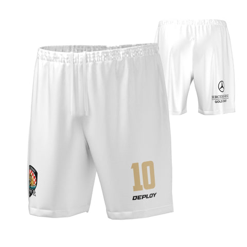 Gold Coast Strikers - Playing Shorts - White and Gold