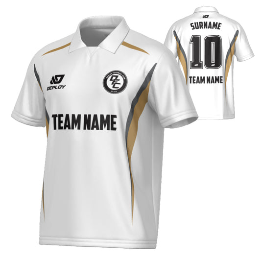 Arc Collared Jersey - White