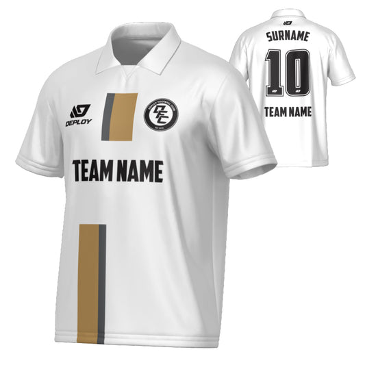 Block Collared Jersey - White