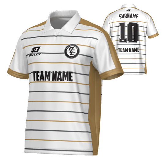 Cadence Collared Jersey - White