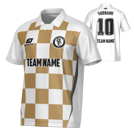 Checkers Collared Jersey - White