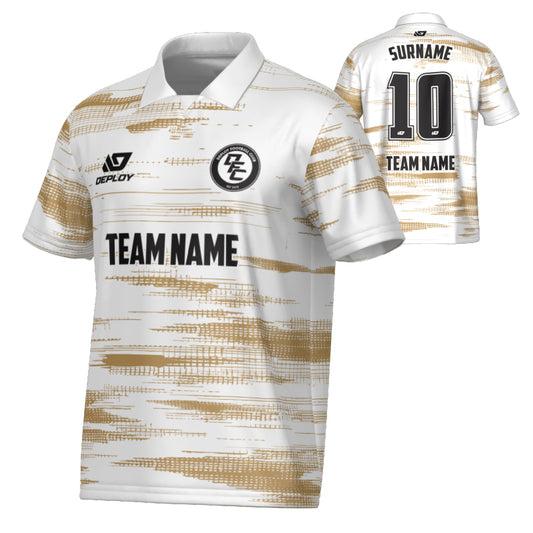 Distort Collared Jersey - White