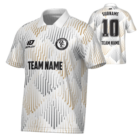Drips Collared Jersey - White