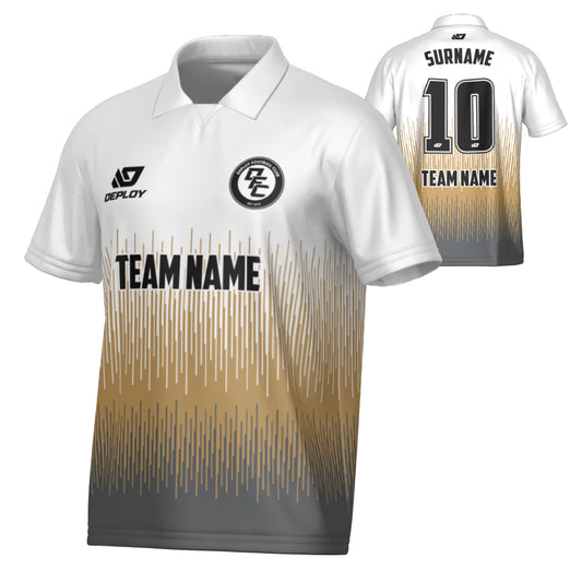 Fade Collared Jersey - White