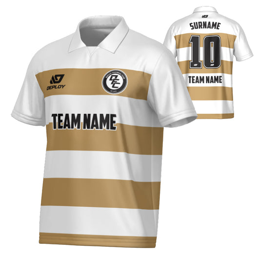 Hoops Collared Jersey - White