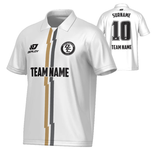 Lightning Collared Jersey - White