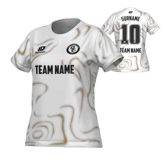 Marble Womens Jersey - White
