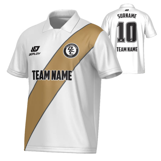Sash Collared Jersey - White
