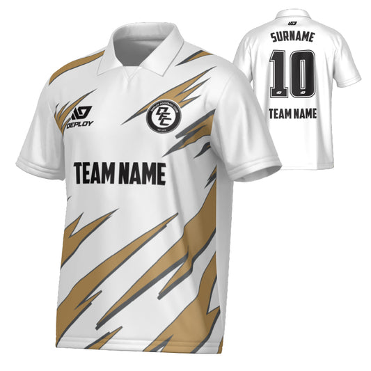 Sharp Collared Jersey - White
