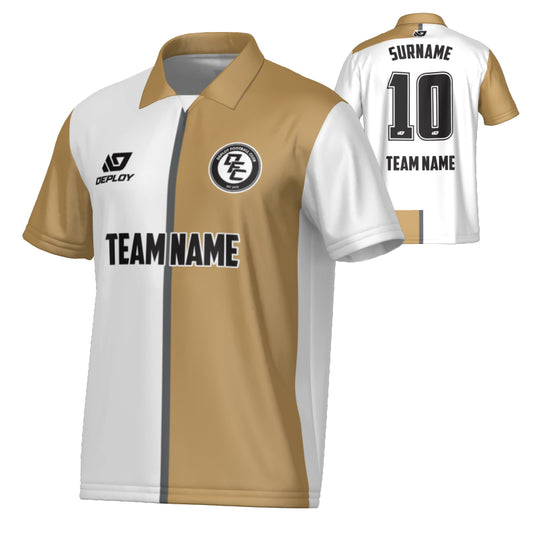 Split Collared Jersey - White