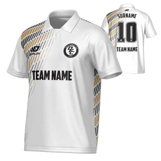 Spray Collared Jersey - White