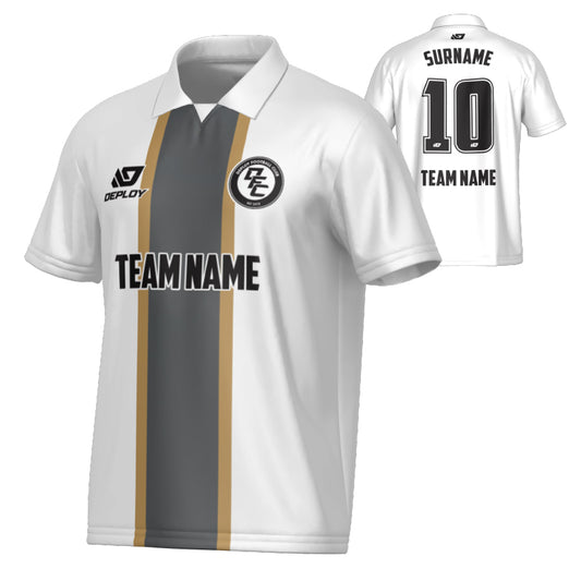 Stripe Collared Jersey - White