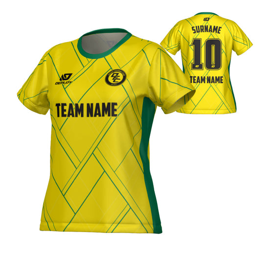 Plaid Womens Jersey - Yellow
