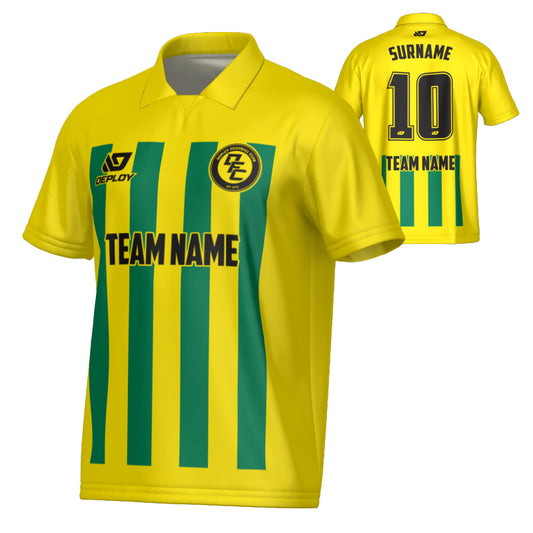 Bars Collared Jersey - Yellow