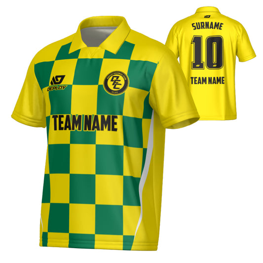 Checkers Collared Jersey - Yellow