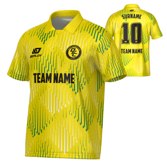 Drips Collared Jersey - Yellow